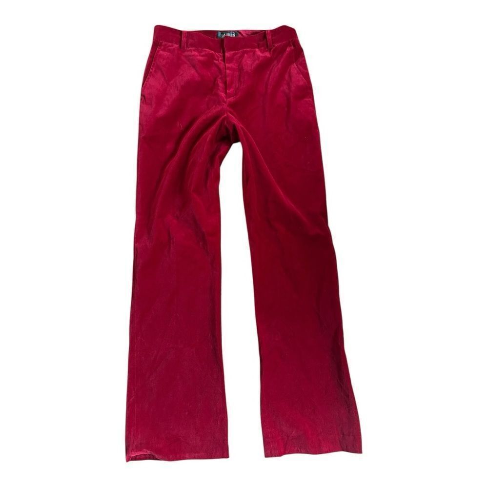 Lauren Ralph Lauren  | LRL Women's Festive Velvet Straight-Leg Trouser Pants 6P